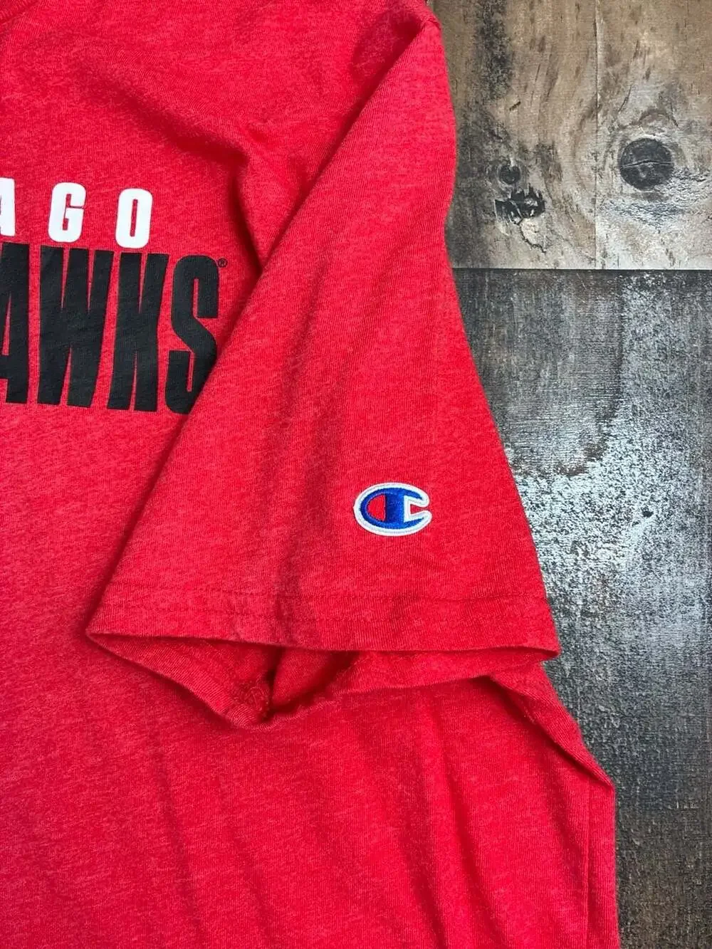 Champion‎ NHL Chicago Blackhawks Men's Tee T-Shirt Red Size XL - Picture 4 of 5